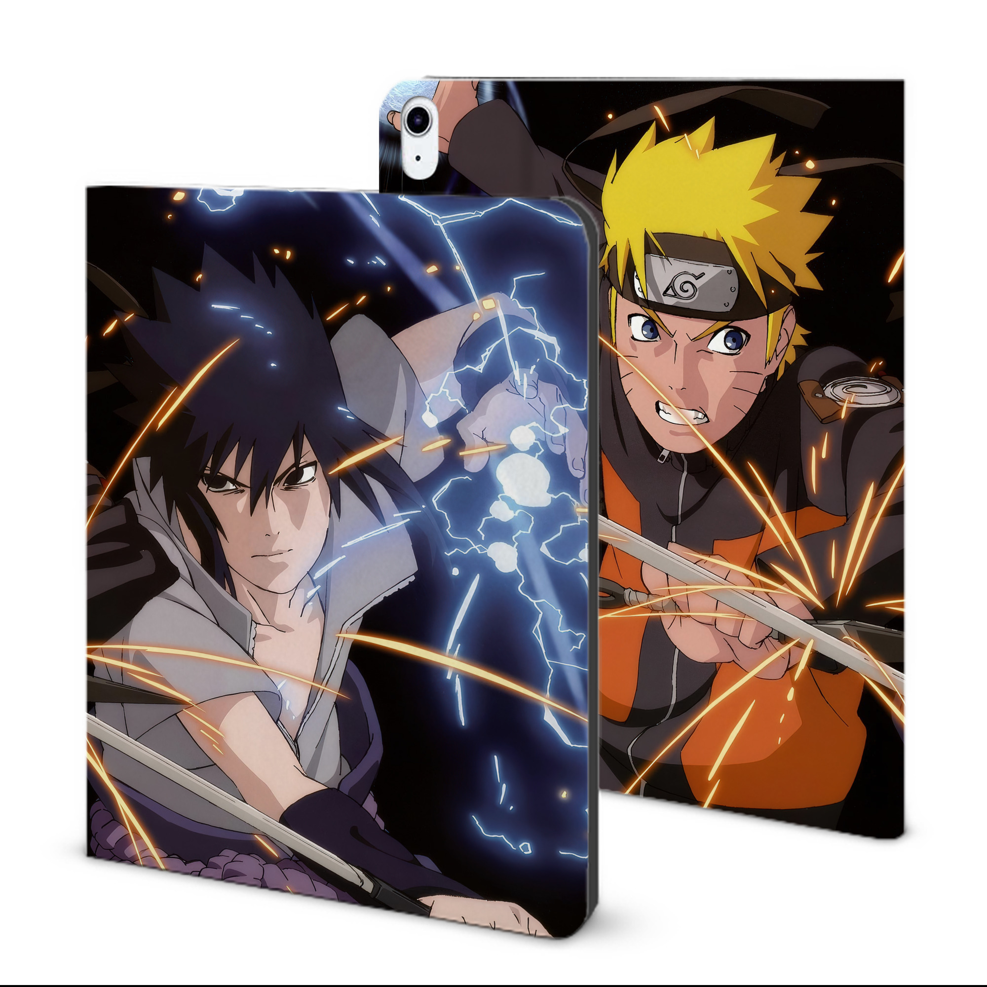 （画像用） NARUTO -ナルト- NARUTO -ナルト- 疾風伝 IPad ケース ブック型 PUレザー TPU 耐衝撃 軽量 薄型 ペン収納なし 全面保護 IPad 各モデル対応
